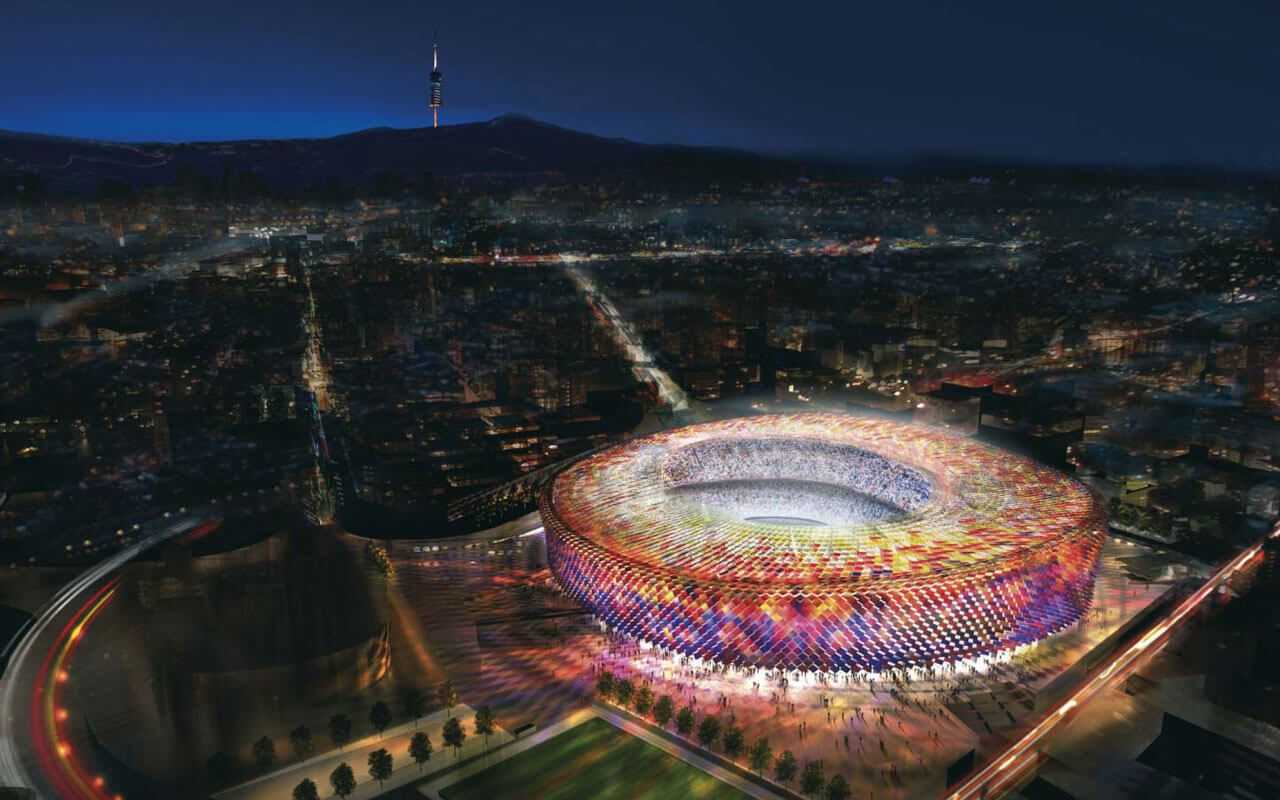 Hình ảnh sân Camp Nou cực đẹp về đêm