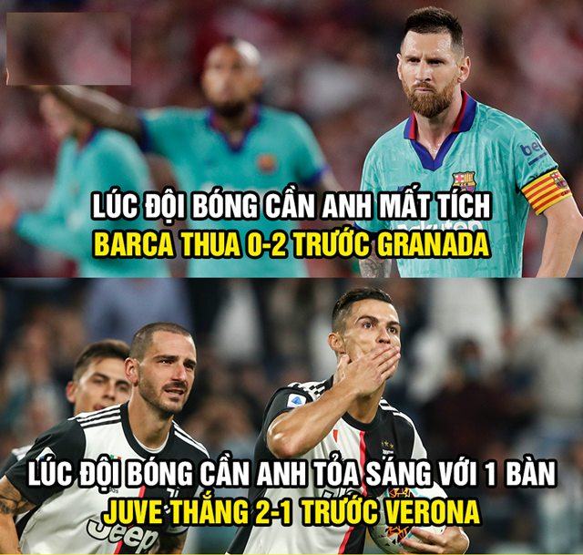 Một tấm ảnh công kích fan Messi và Ronaldo