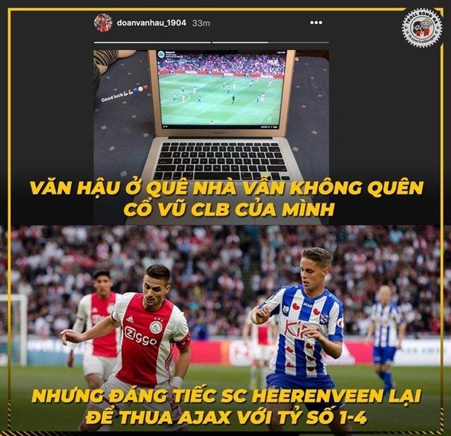 Đội bóng của Văn Hậu thua Ajax 1 – 4