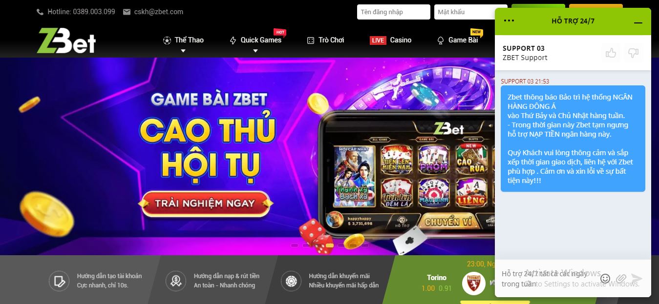 ZBET thuộc Top nhà cái trực tuyến hàng đầu