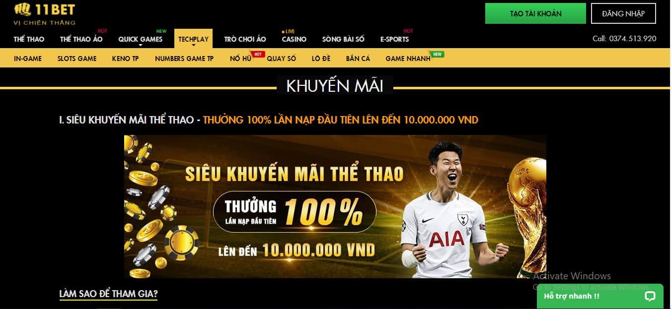 Hàng loạt khuyến mãi 11Bet không thể bỏ qua