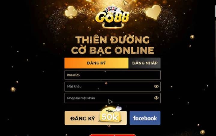 Đăng ký thành viên tại nhà cái Go88